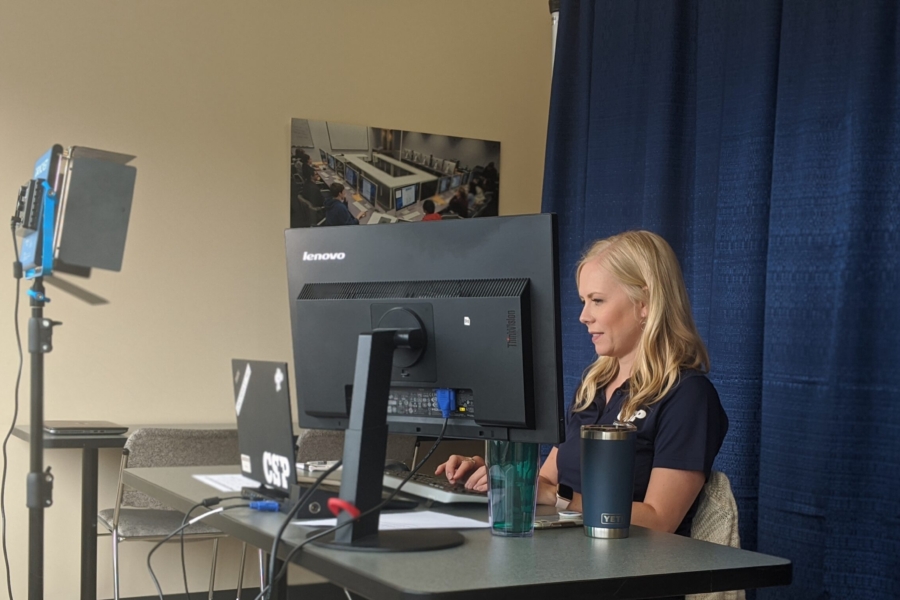 CSP's Kelly Macik moderates CSP's Virtual Admitted Student Day