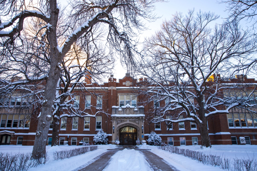 Meyer Hall in the Winter