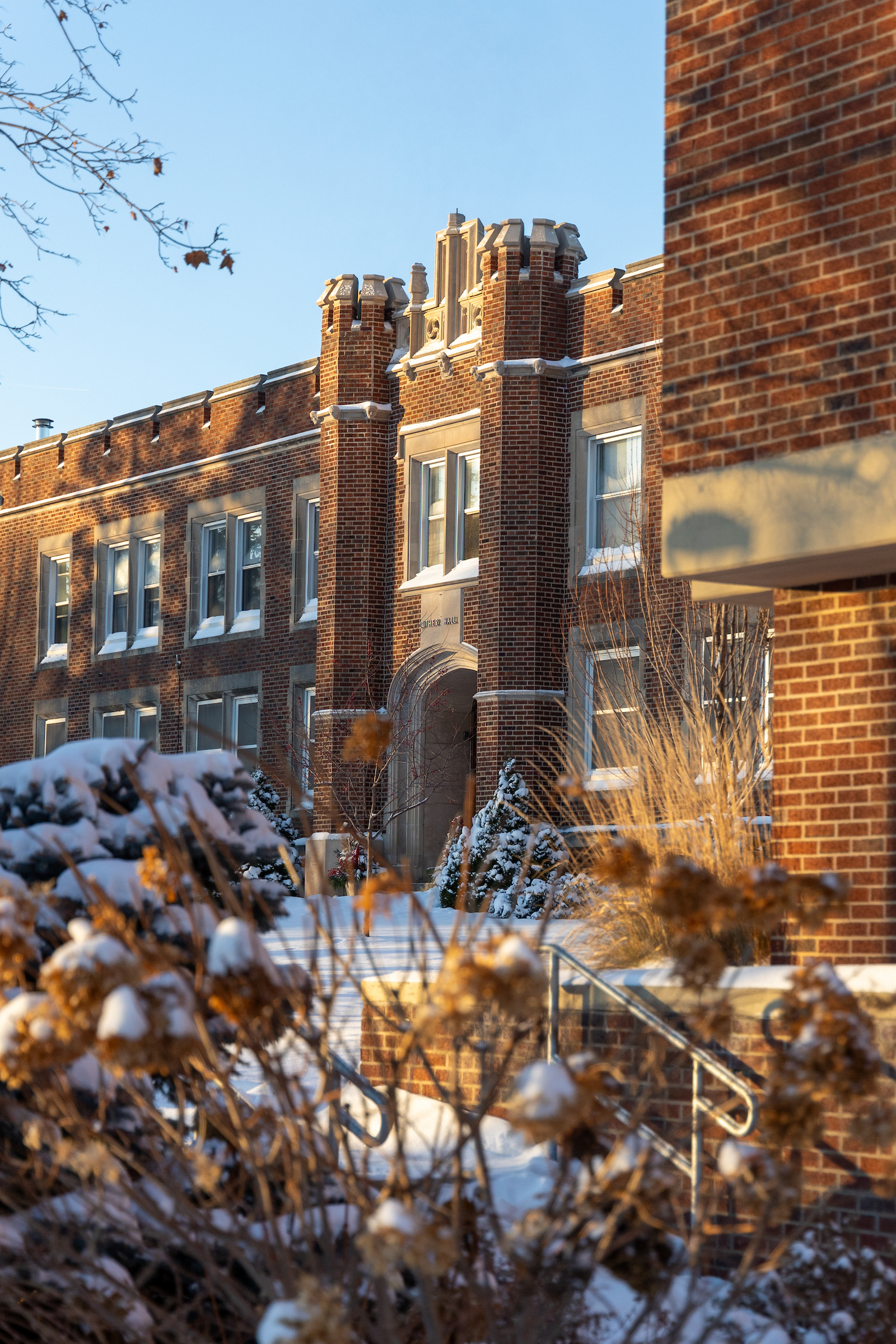 CSP campus in winter.